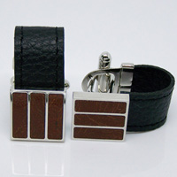 Leather Cufflinks LC009
