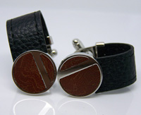 Leather Cufflinks LC012