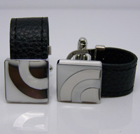 Leather Cufflinks LC017